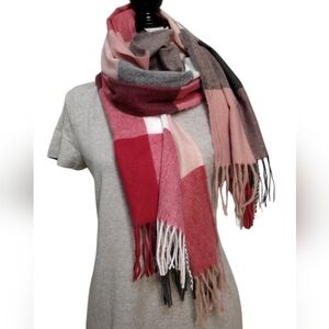 NWT Pashmina Women's 100% Cashmere Plaid Cerri's Tartan Fall Winter Scarf